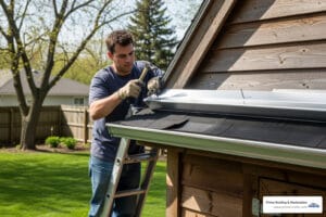 installing drip edge on shed